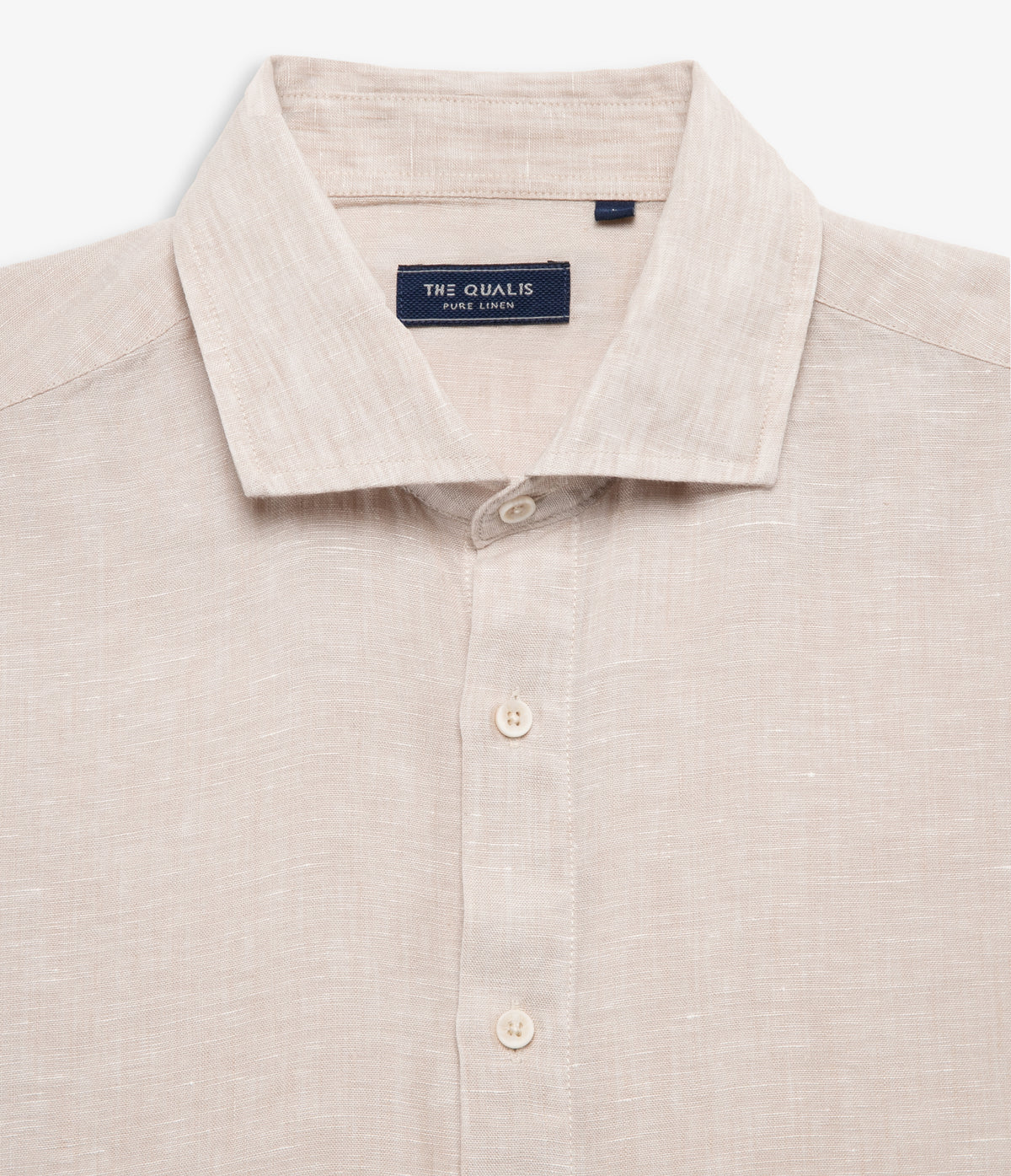 Camisa Hombre Lino Manga Larga Amalfi Beige