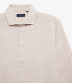 Camisa Hombre Lino Manga Larga Amalfi Beige