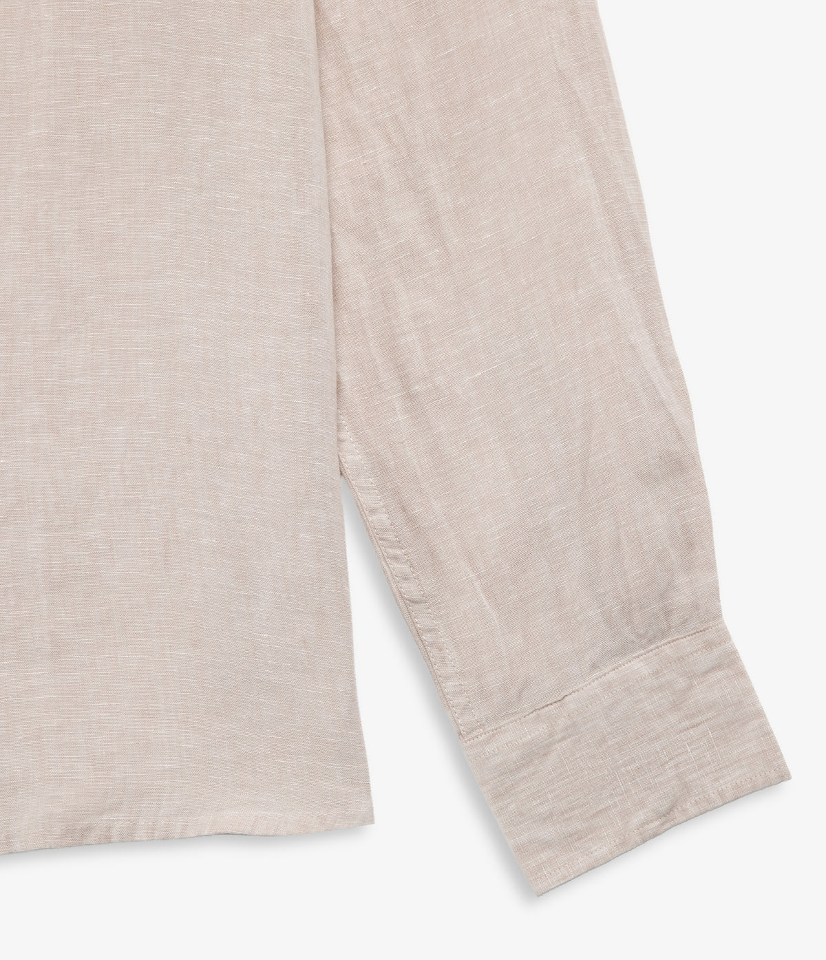 Camisa Hombre Lino Manga Larga Amalfi Beige