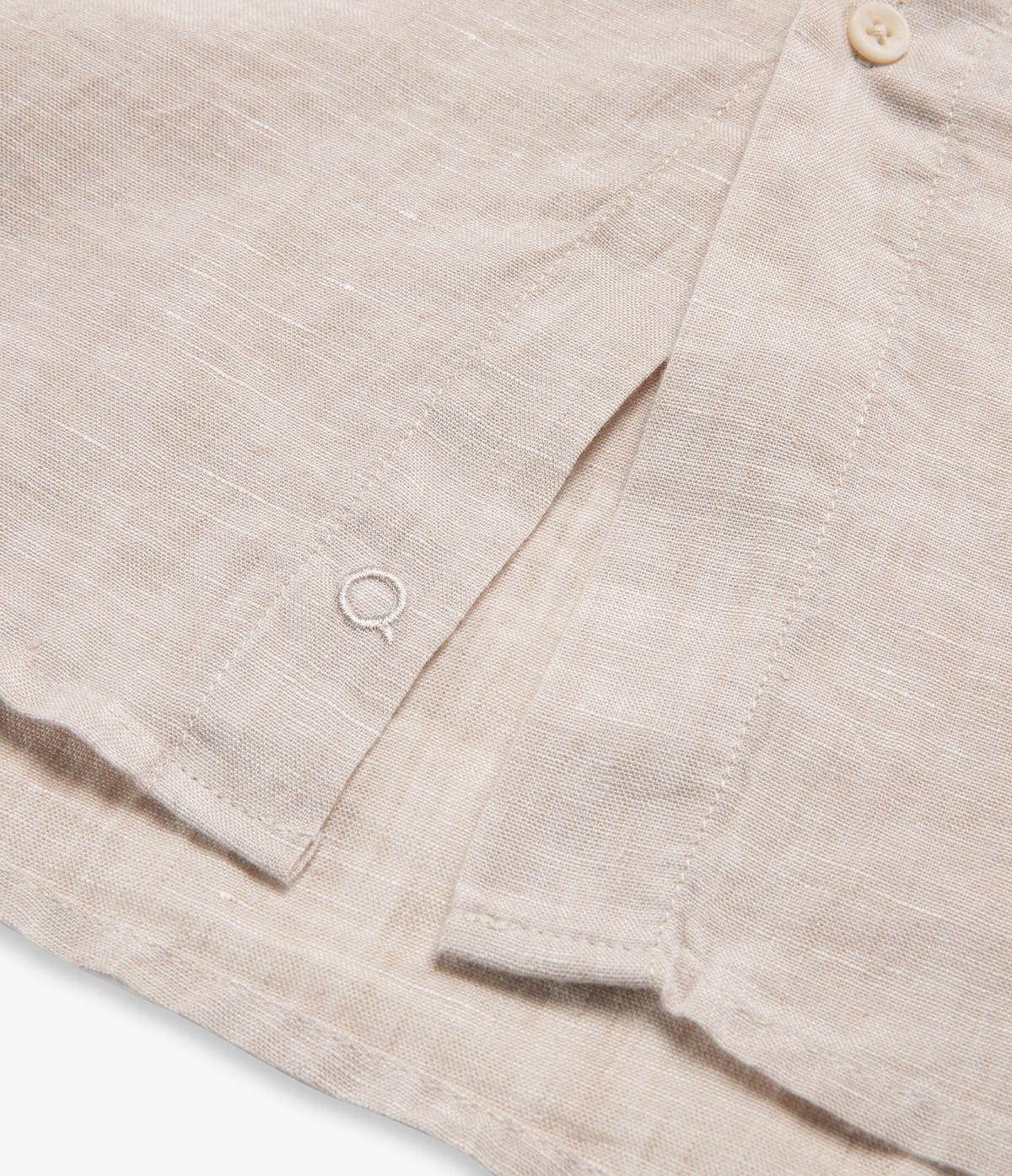 Camisa Hombre Lino Manga Larga Amalfi Beige