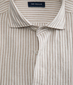 Camisa Hombre Lino Rayon Pitt Beige