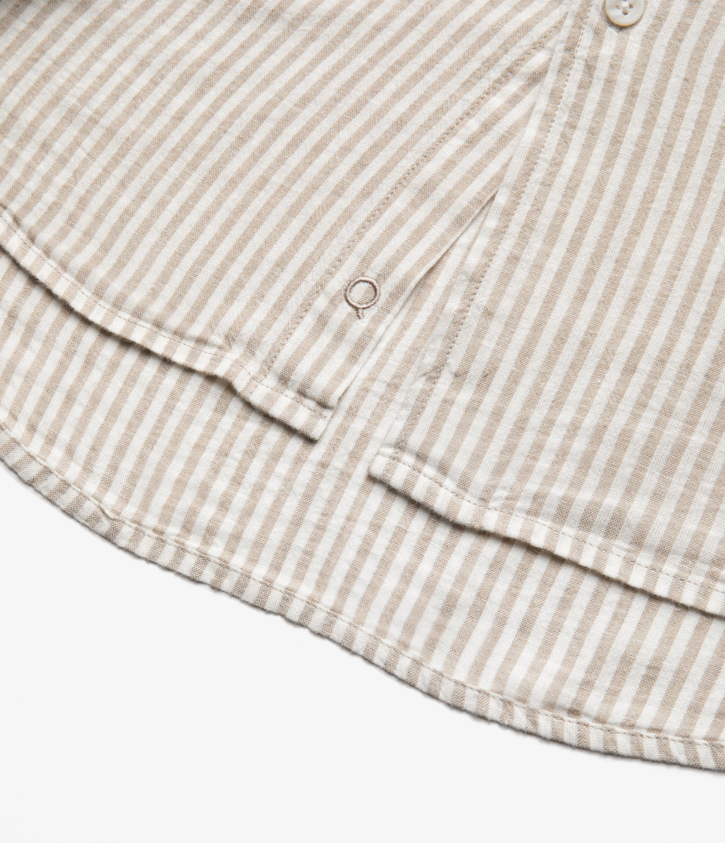 Camisa Hombre Lino Rayon Pitt Beige