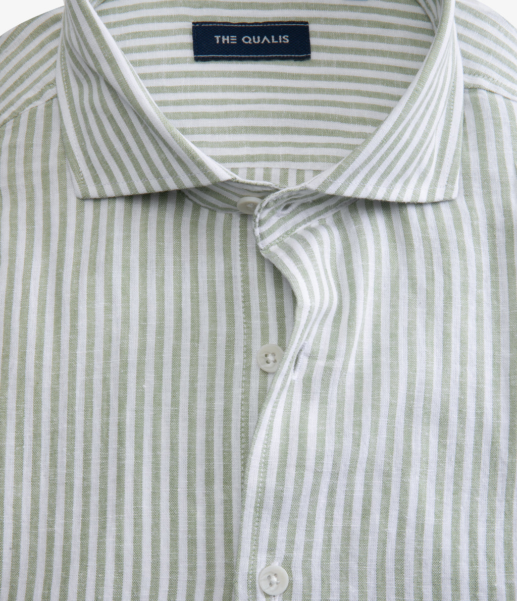 Camisa Hombre Lino Rayon Pitt Verde