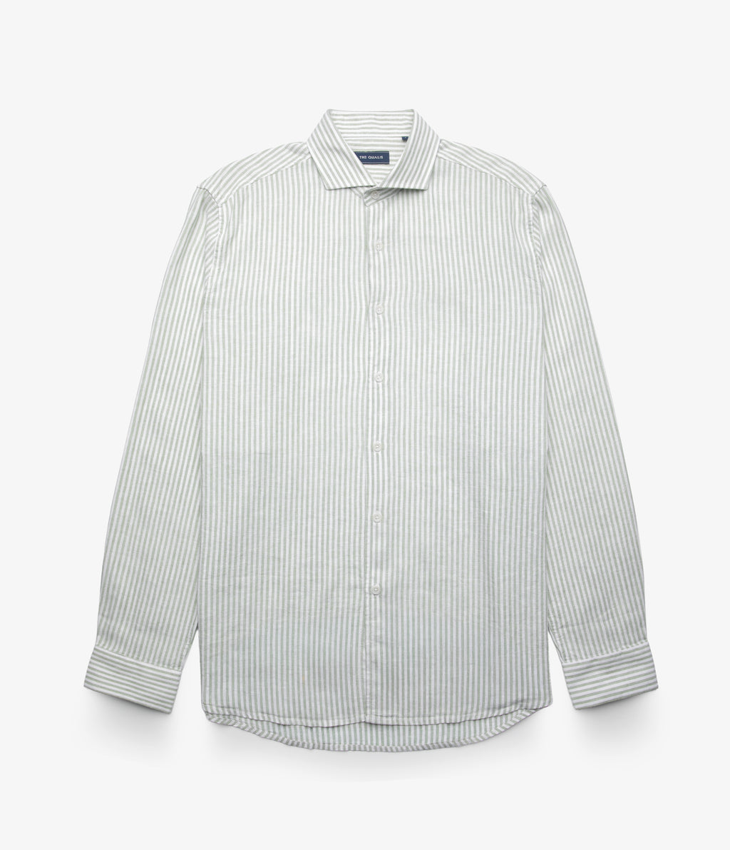 Camisa Hombre Lino Rayon Pitt Verde