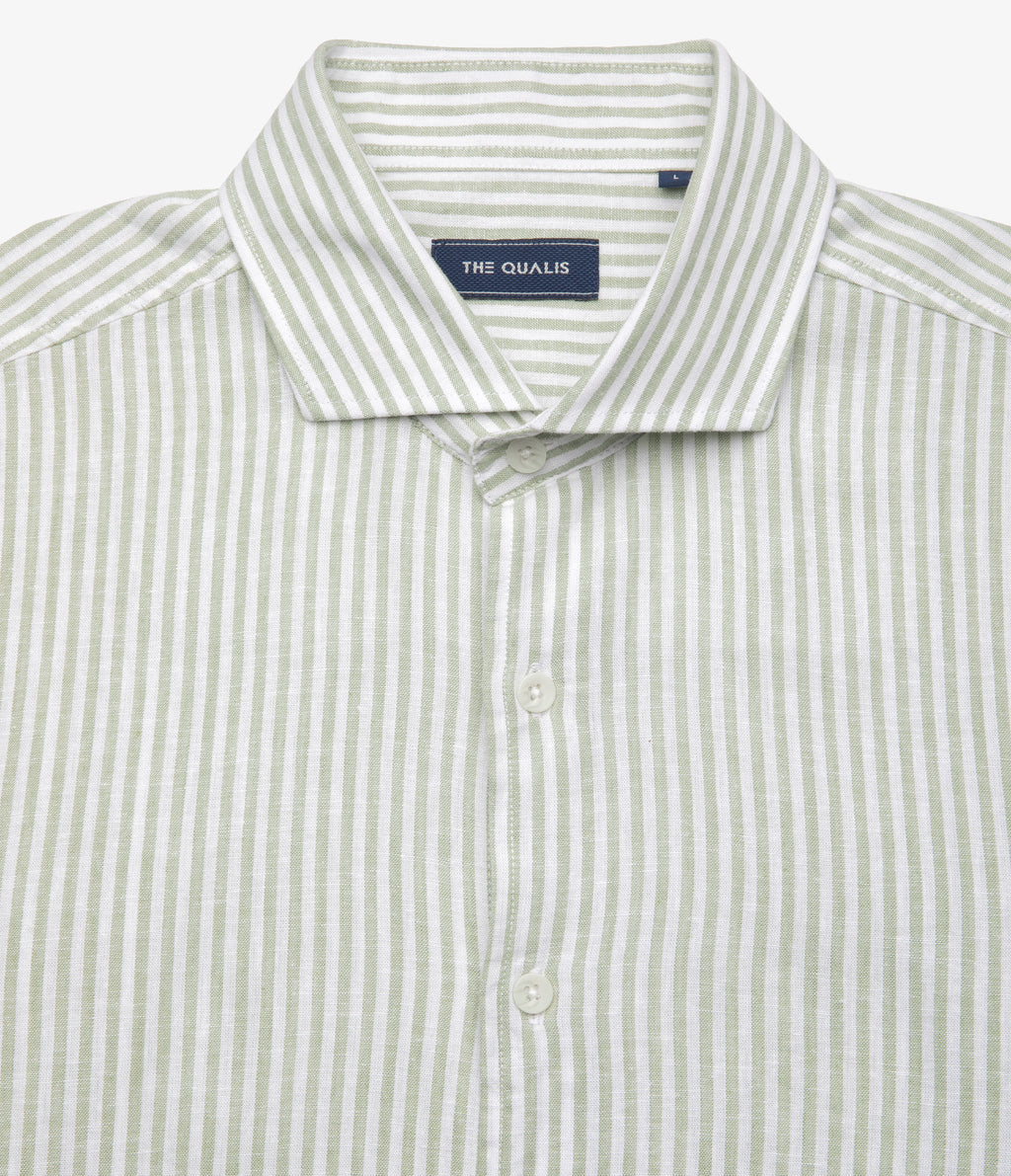 Camisa Hombre Lino Rayon Pitt Verde
