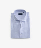 Camisa Hombre Lino Rayon Pitt Azul