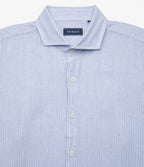 Camisa Hombre Lino Rayon Pitt Azul