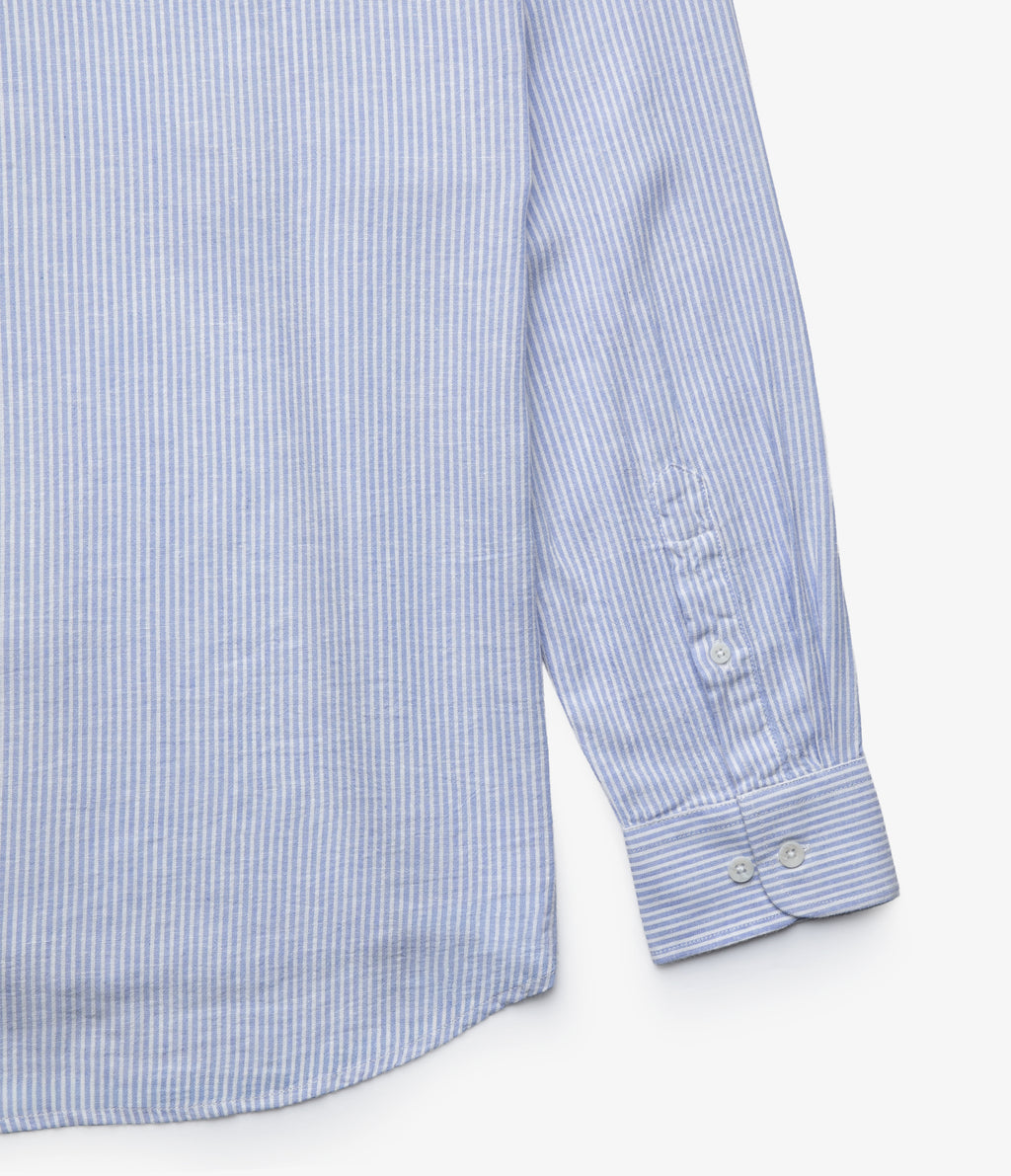 Camisa Hombre Lino Rayon Pitt Azul