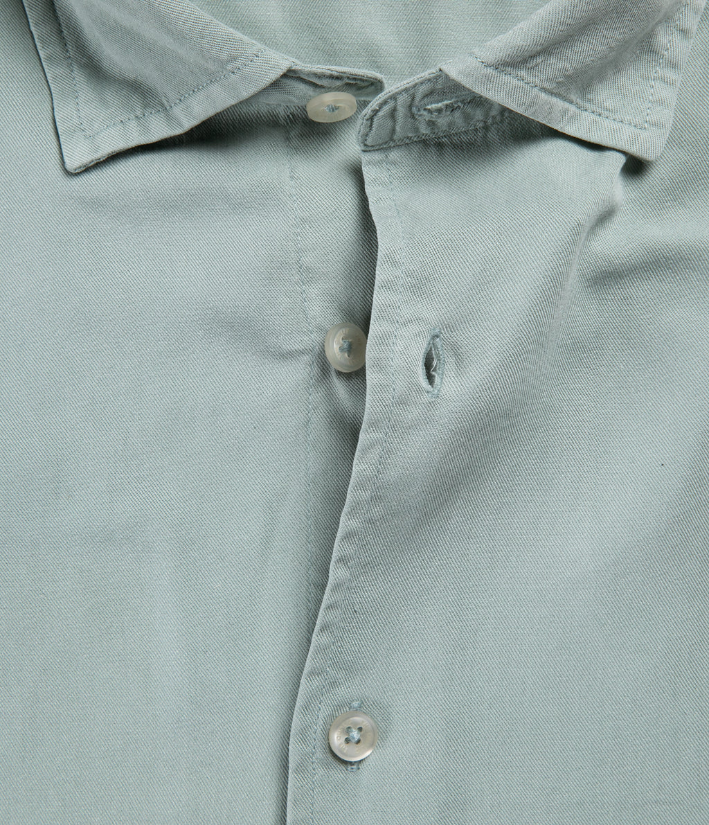 Camisa Hombre Tencel Manga Larga Verde Mark