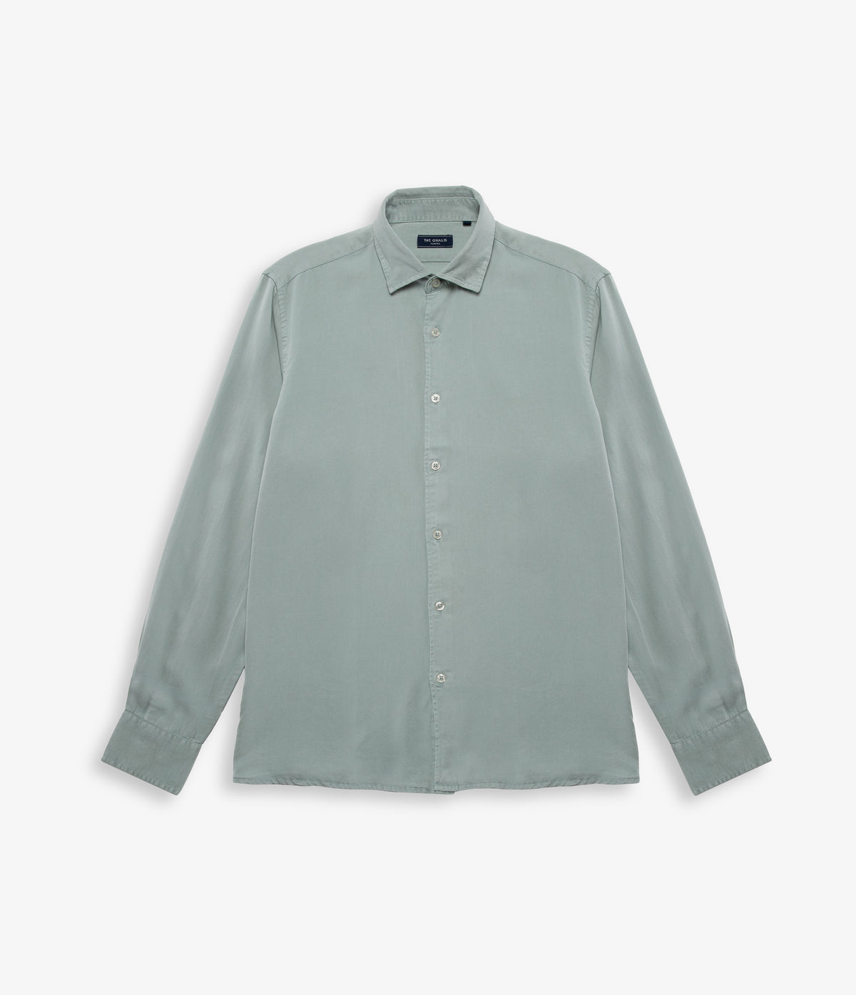 Camisa Hombre Tencel Manga Larga Verde Mark