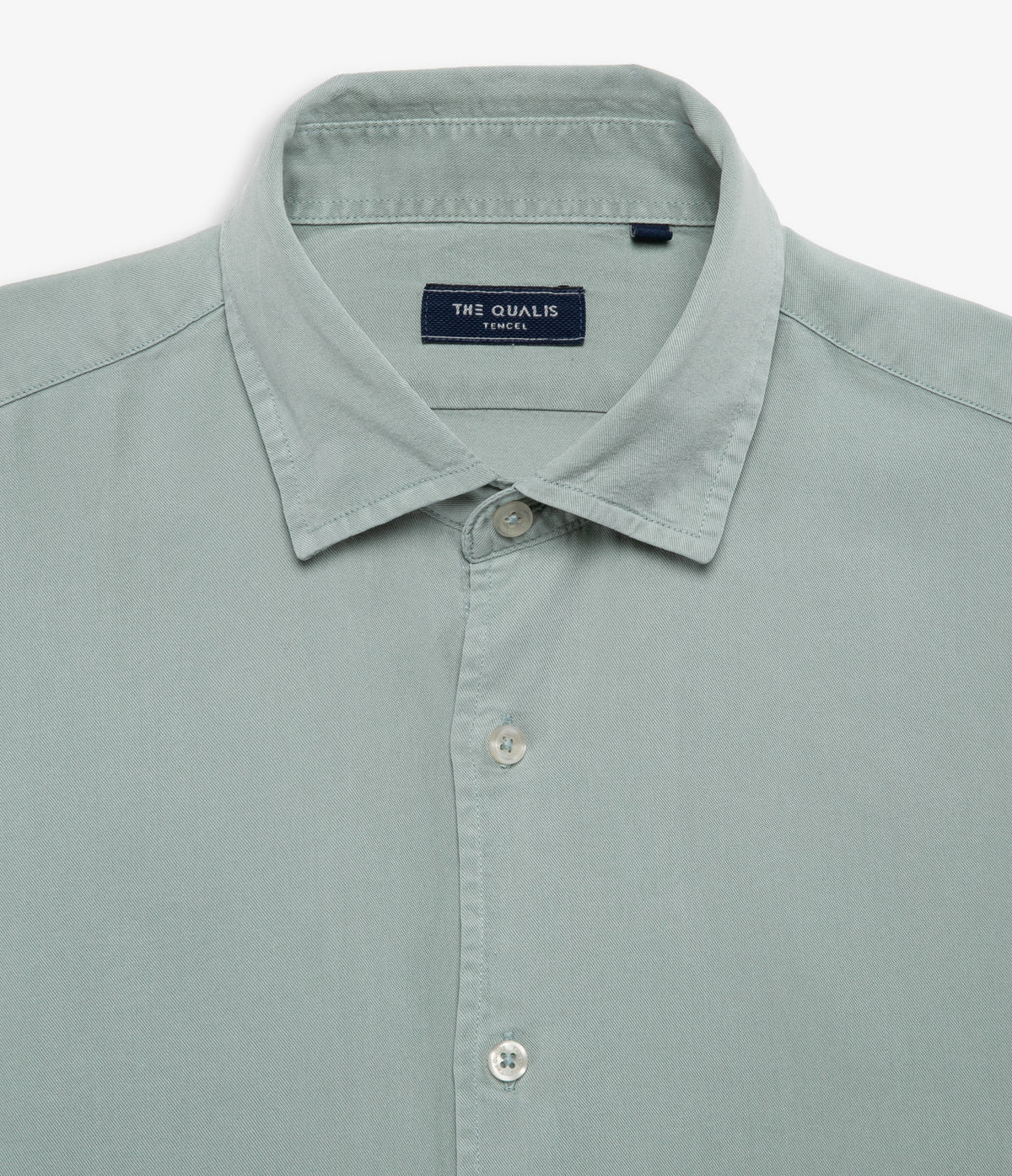 Camisa Hombre Tencel Manga Larga Verde Mark