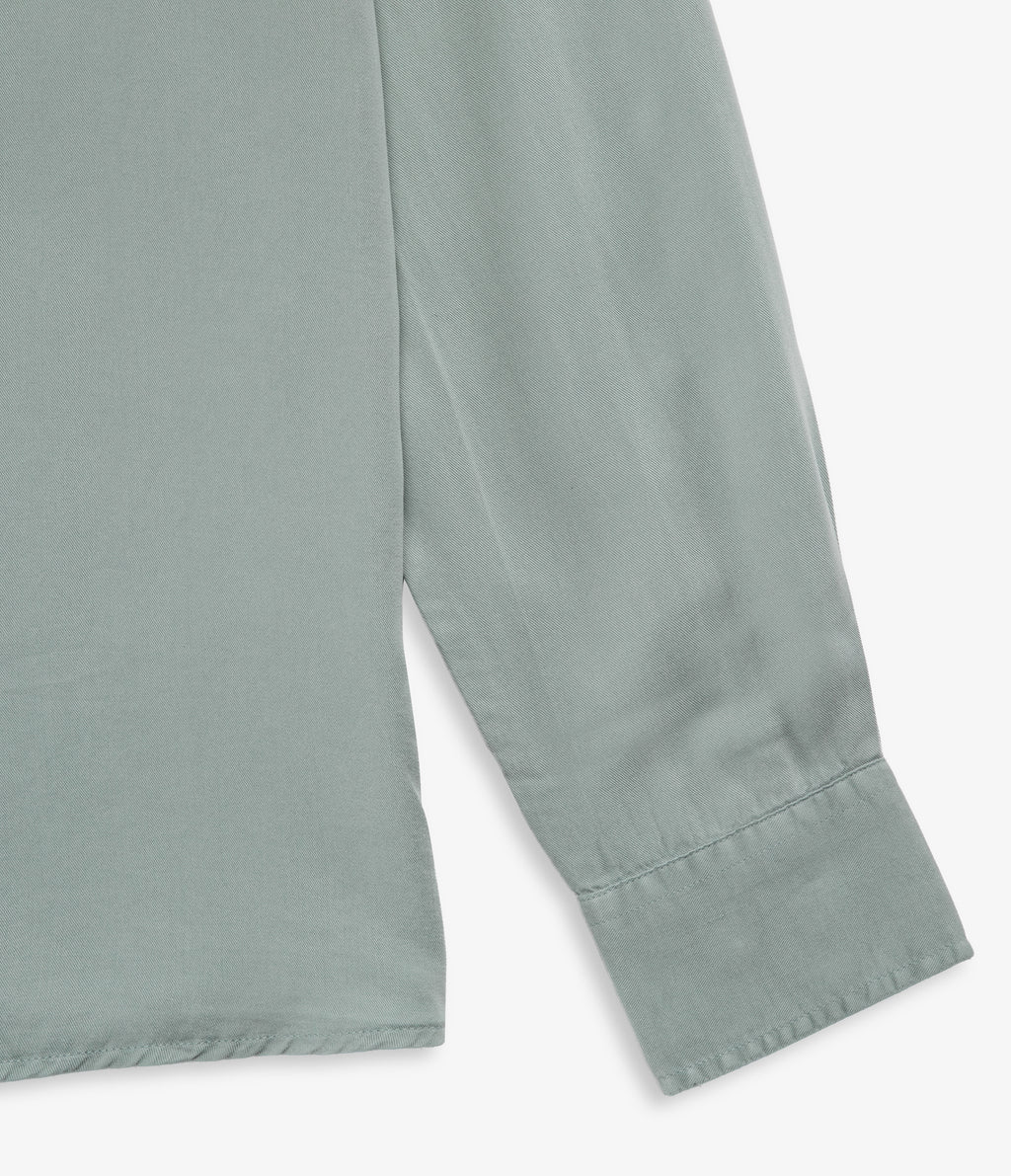 Camisa Hombre Tencel Manga Larga Verde Mark