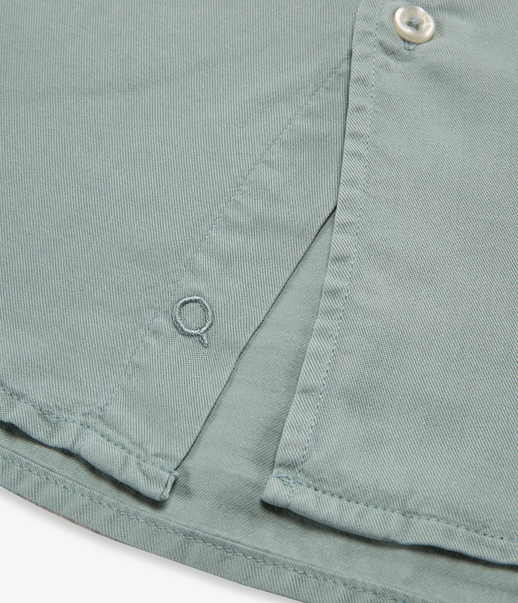 Camisa Hombre Tencel Manga Larga Verde Mark