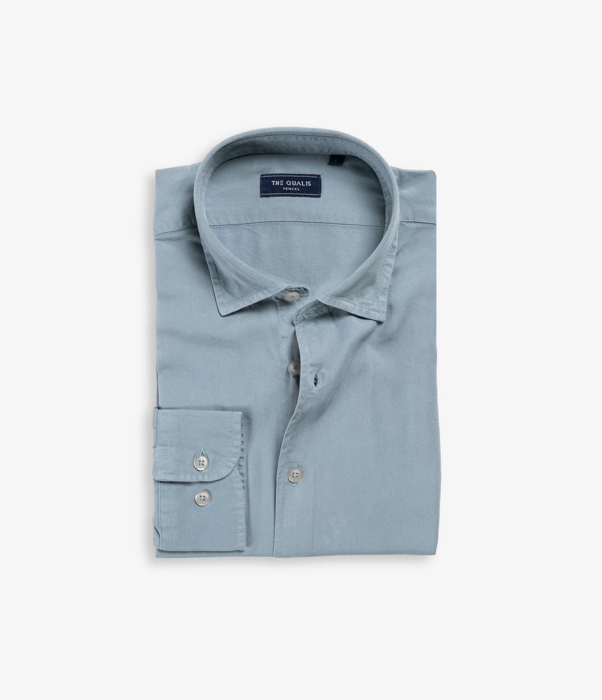 Camisa Hombre Tencel Manga Larga Celeste Mark