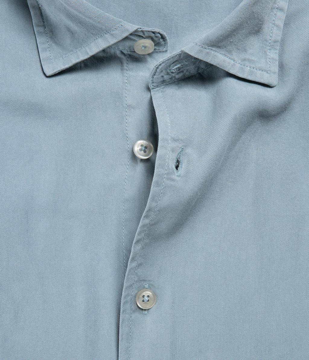 Camisa Hombre Tencel Manga Larga Celeste Mark