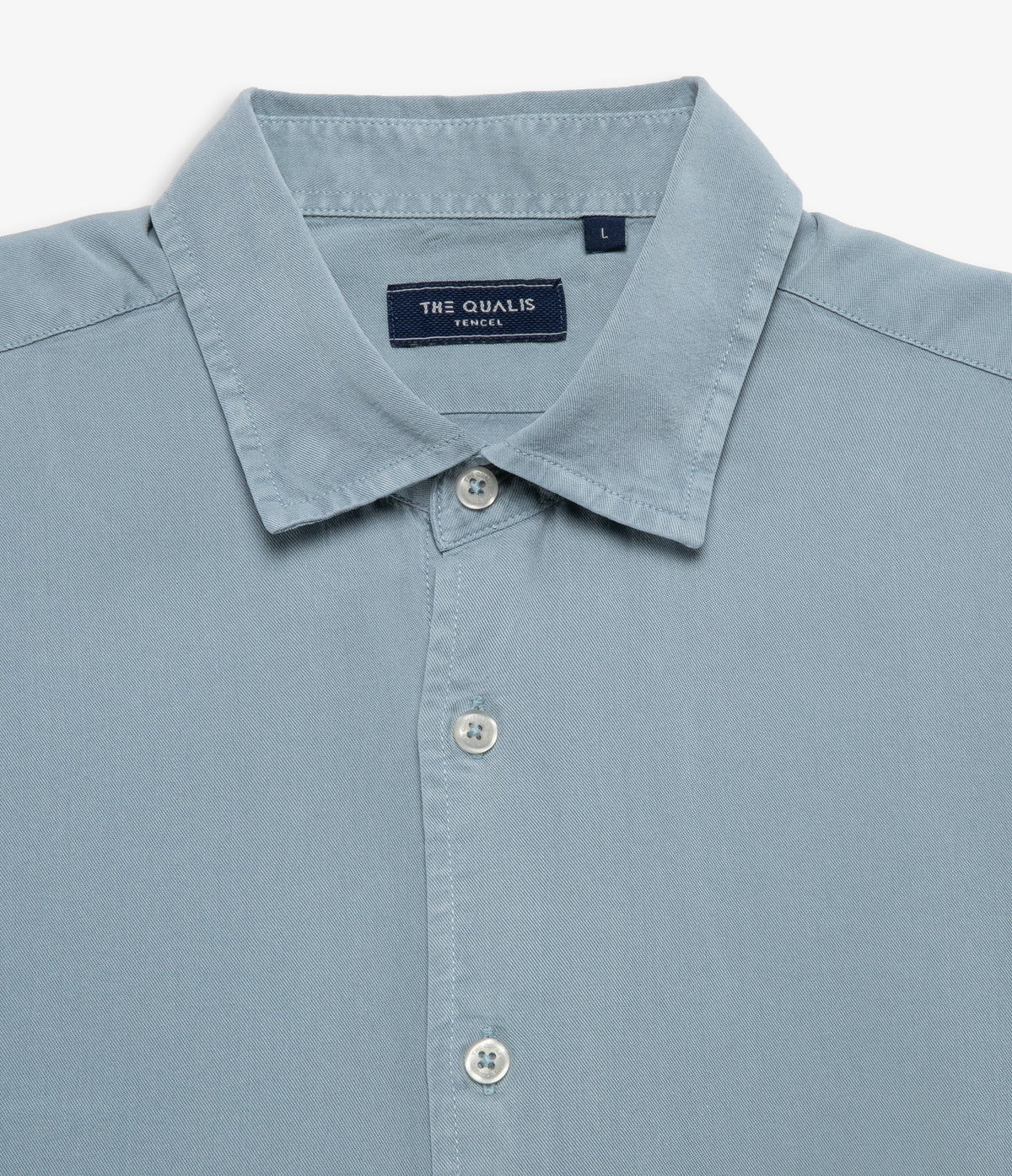 Camisa Hombre Tencel Manga Larga Celeste Mark