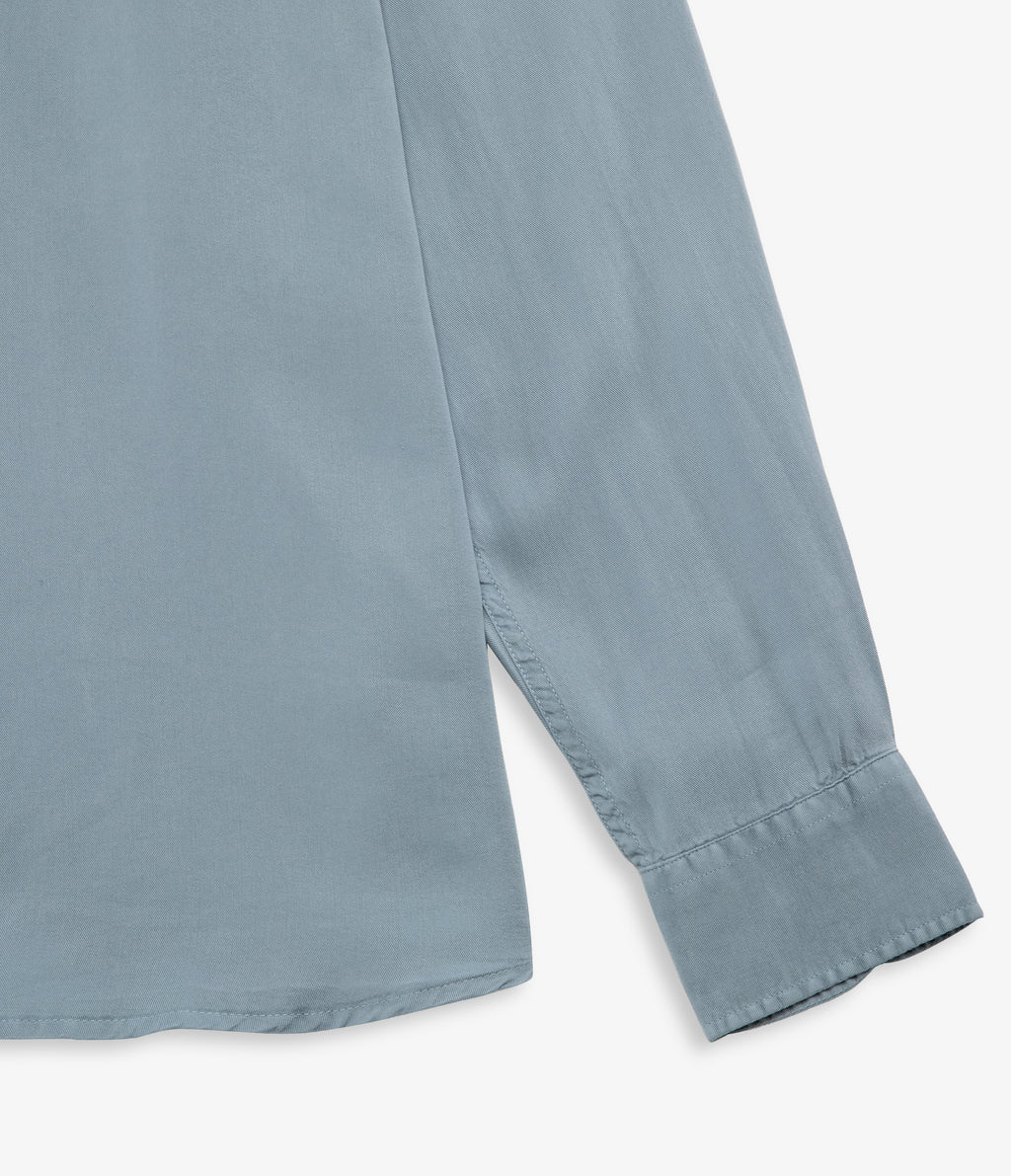 Camisa Hombre Tencel Manga Larga Celeste Mark
