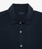 Camisa Hombre Tencel Manga Larga Azul Mark