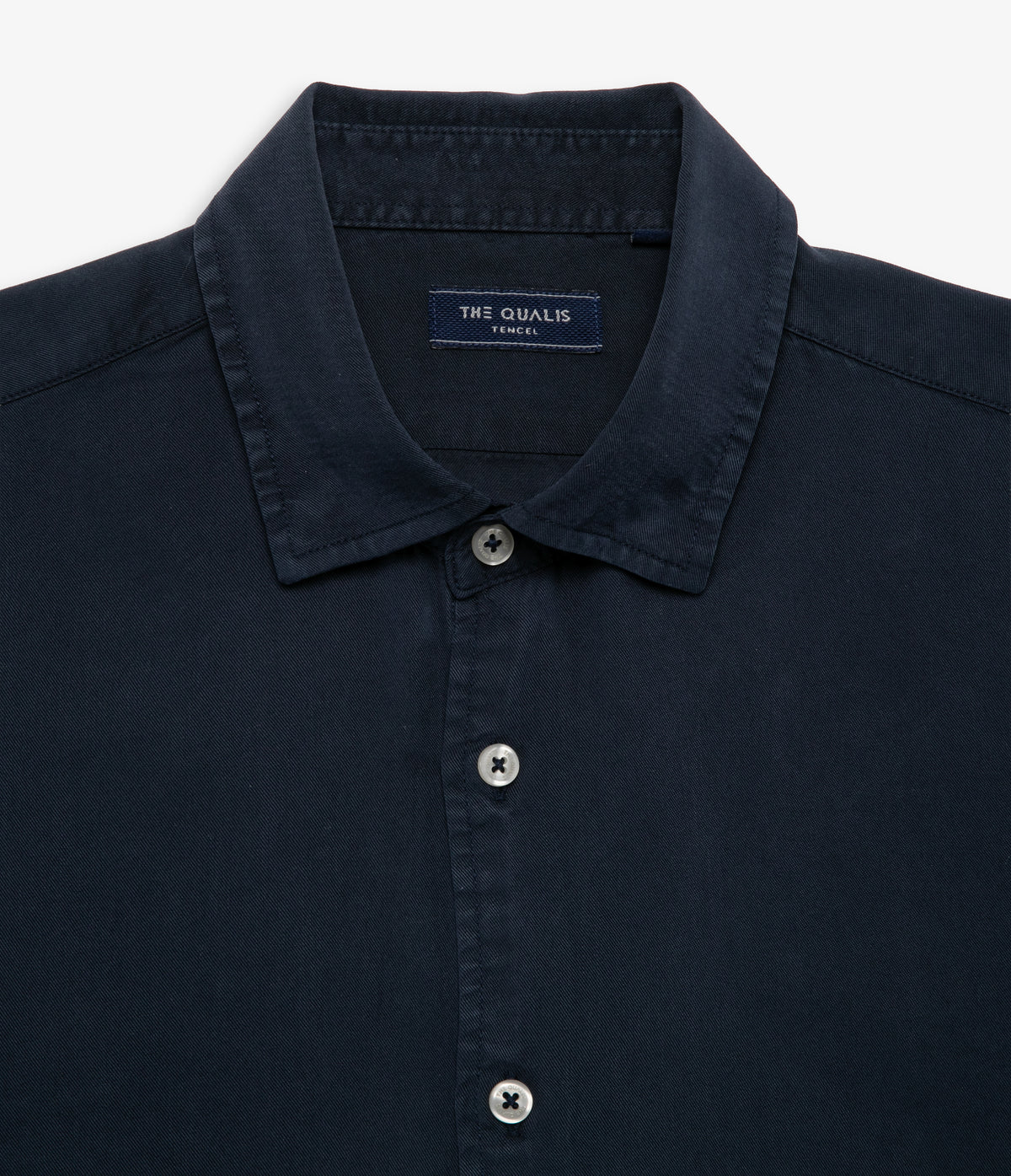 Camisa Hombre Tencel Manga Larga Azul Mark