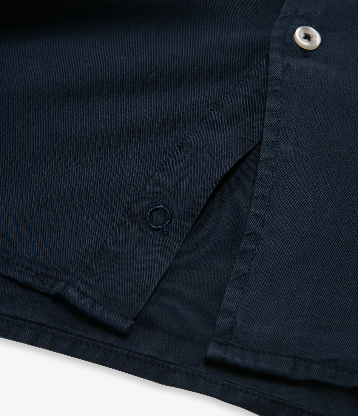 Camisa Hombre Tencel Manga Larga Azul Mark