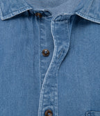 Camisa Hombre Lyocell Denim M/Corta Azul