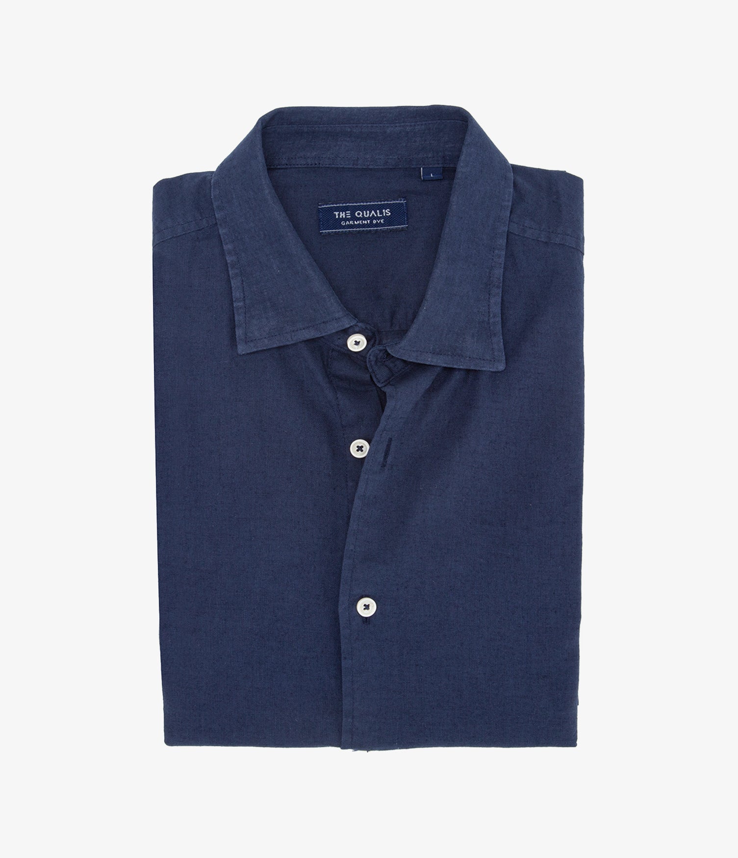 Camisa Hombre Tom  M/Corta Azul Oscuro