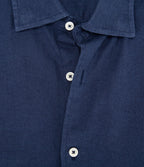Camisa Hombre Tom  M/Corta Azul Oscuro