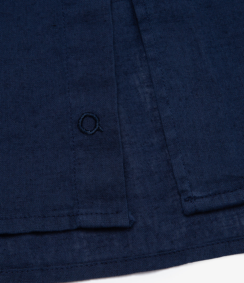 Camisa Hombre Tom  M/Corta Azul Oscuro