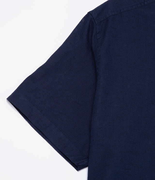 Camisa Hombre Tom  M/Corta Azul Oscuro