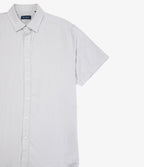 Camisa Hombre Tencell Manga Corta Gris Claro Leo