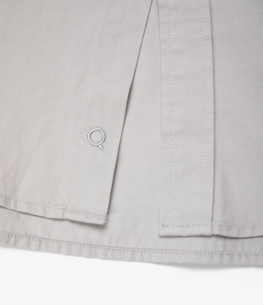 Camisa Hombre Tencell Manga Corta Gris Claro Leo