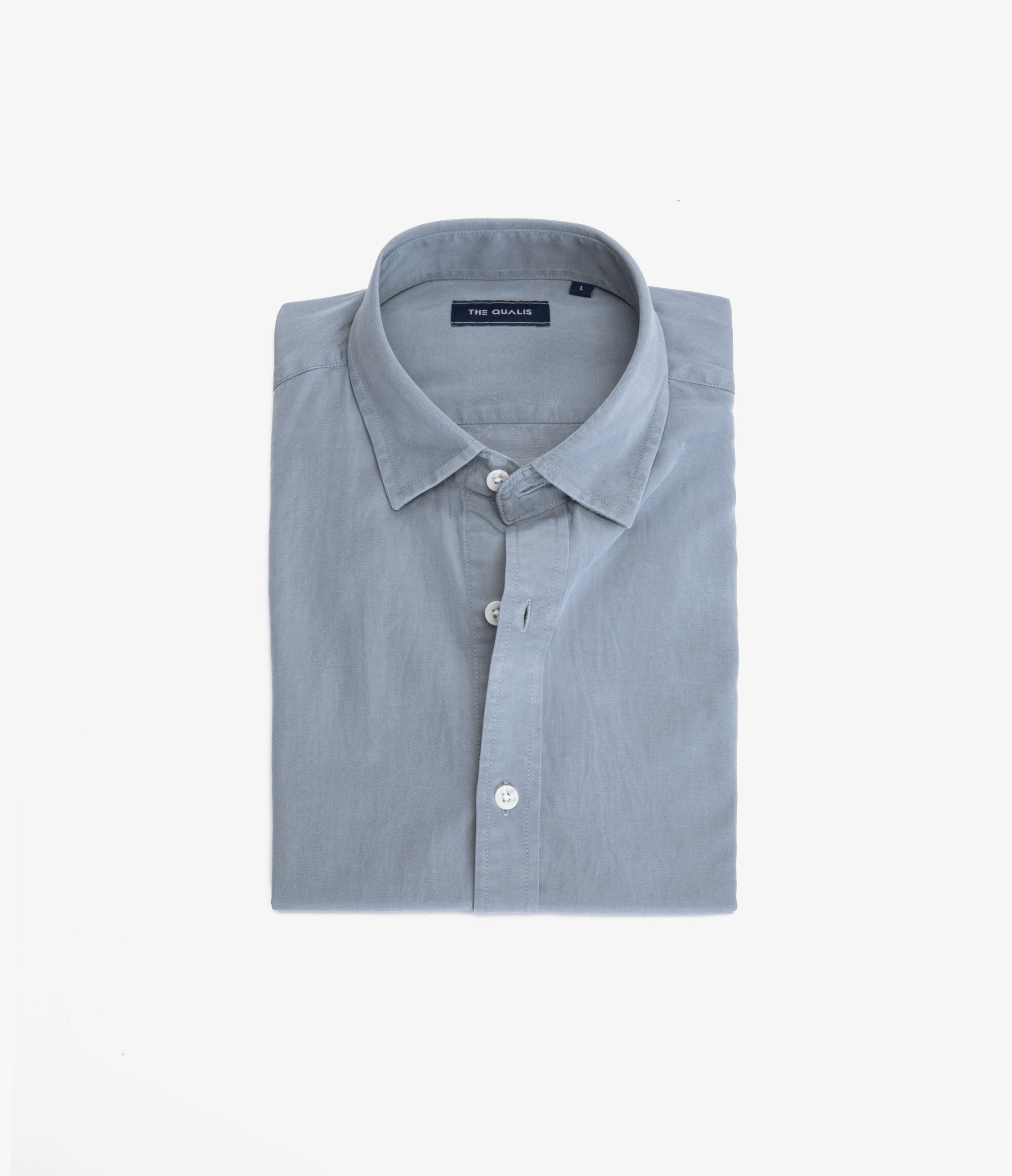 Camisa Hombre Tencell Manga Corta Celeste Leo