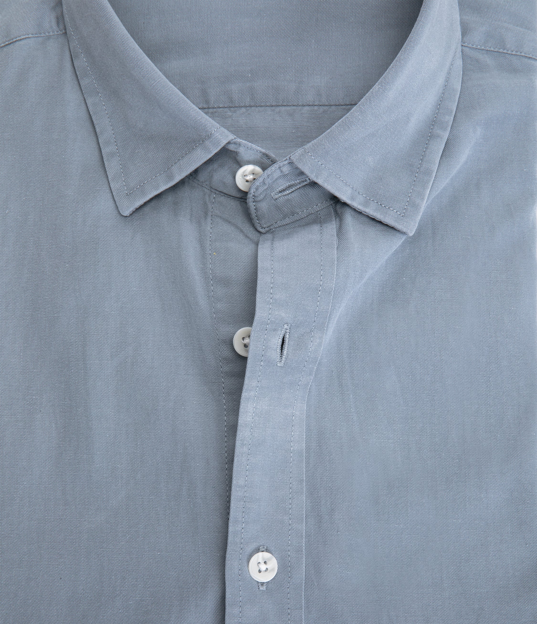 Camisa Hombre Tencell Manga Corta Celeste Leo