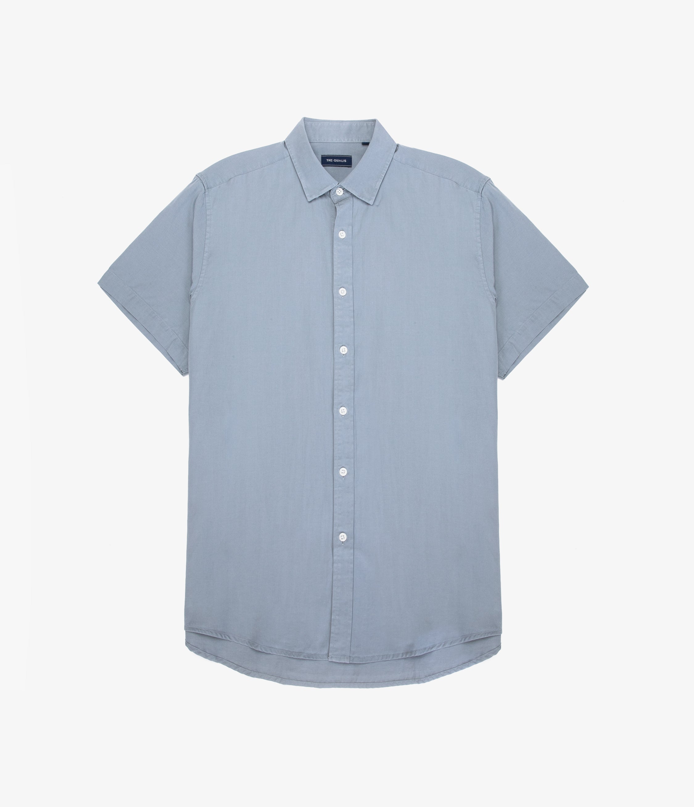 Camisa Hombre Tencell Manga Corta Celeste Leo