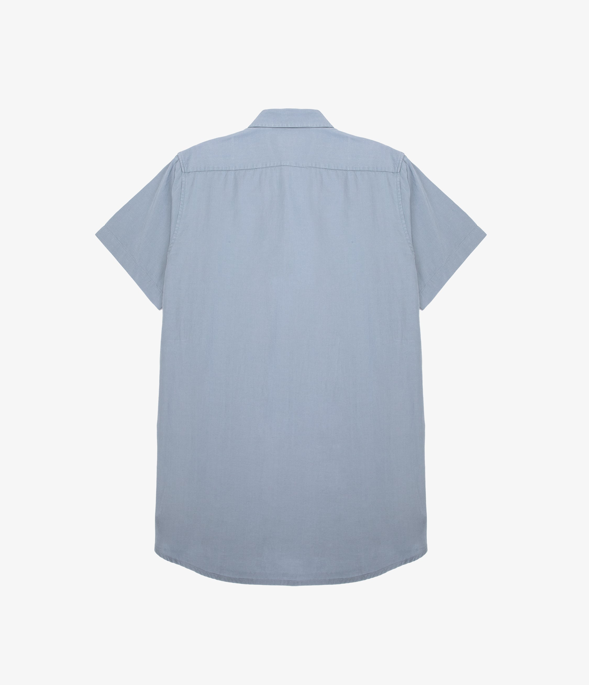 Camisa Hombre Tencell Manga Corta Celeste Leo