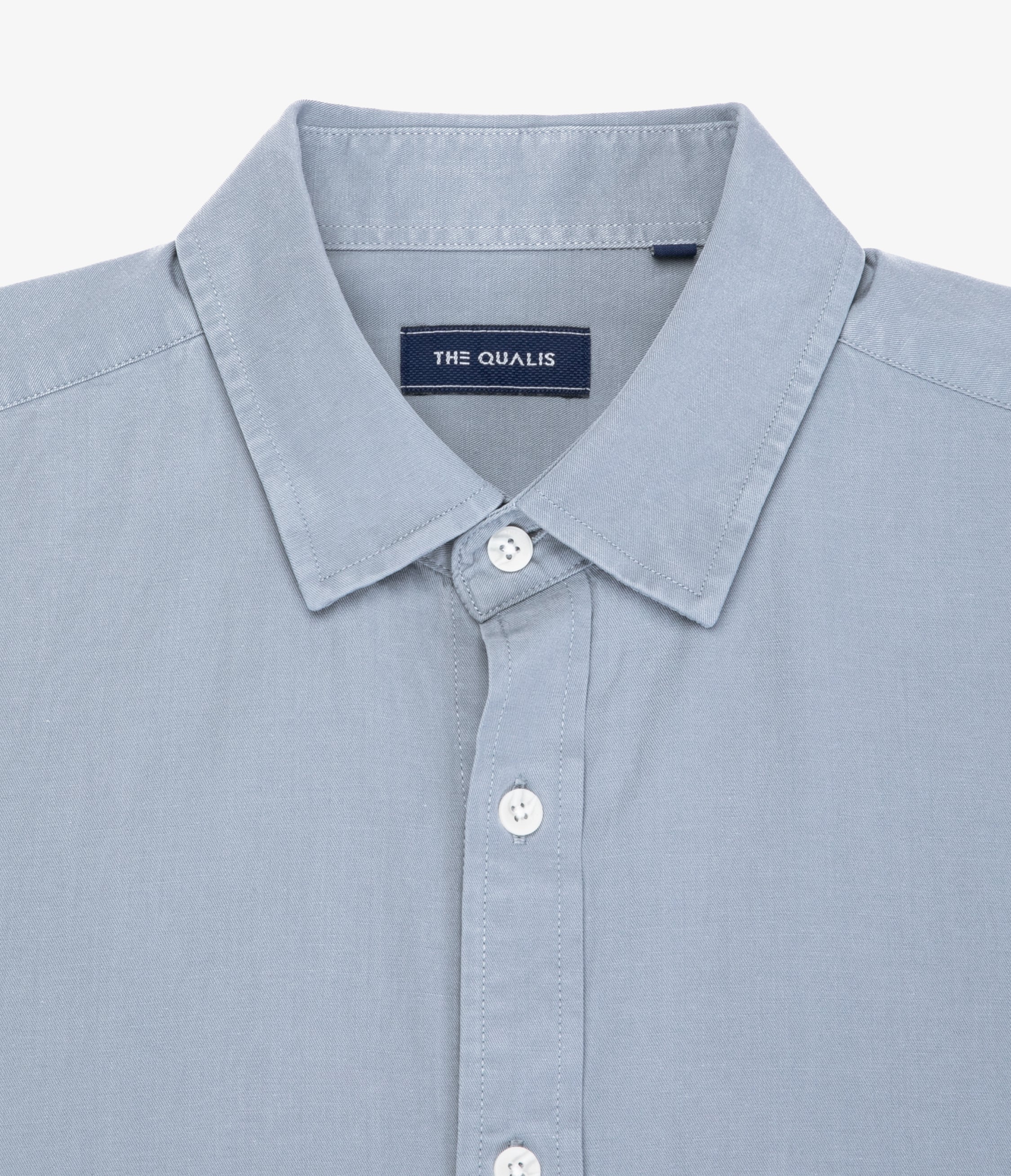 Camisa Hombre Tencell Manga Corta Celeste Leo