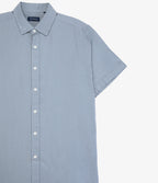 Camisa Hombre Tencell Manga Corta Celeste Leo