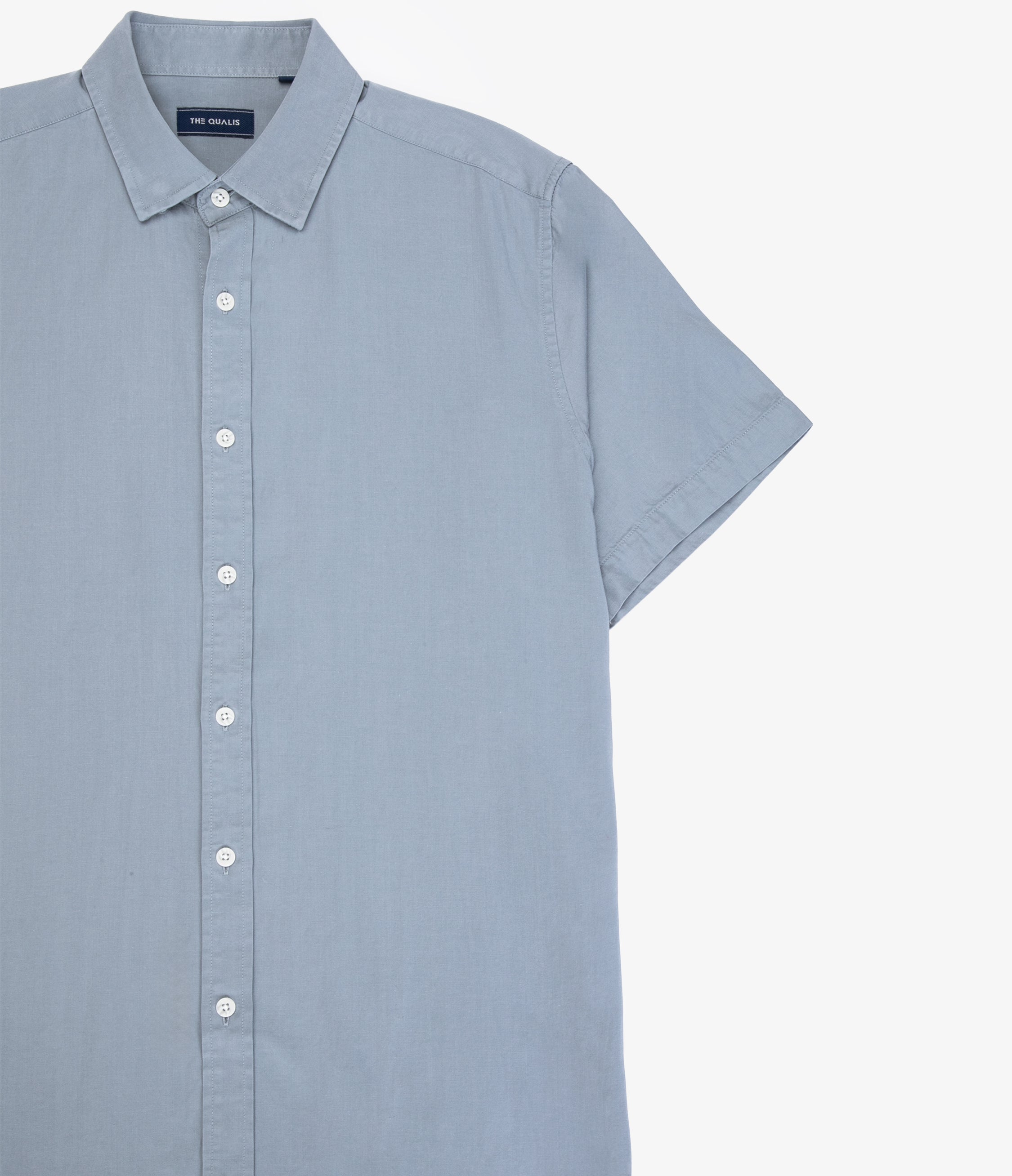 Camisa Hombre Tencell Manga Corta Celeste Leo