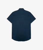 Camisa Hombre Tencell Manga Corta Azul Leo