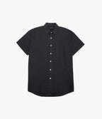 Camisa Hombre Tencell Manga Corta Gris Marengo Leo