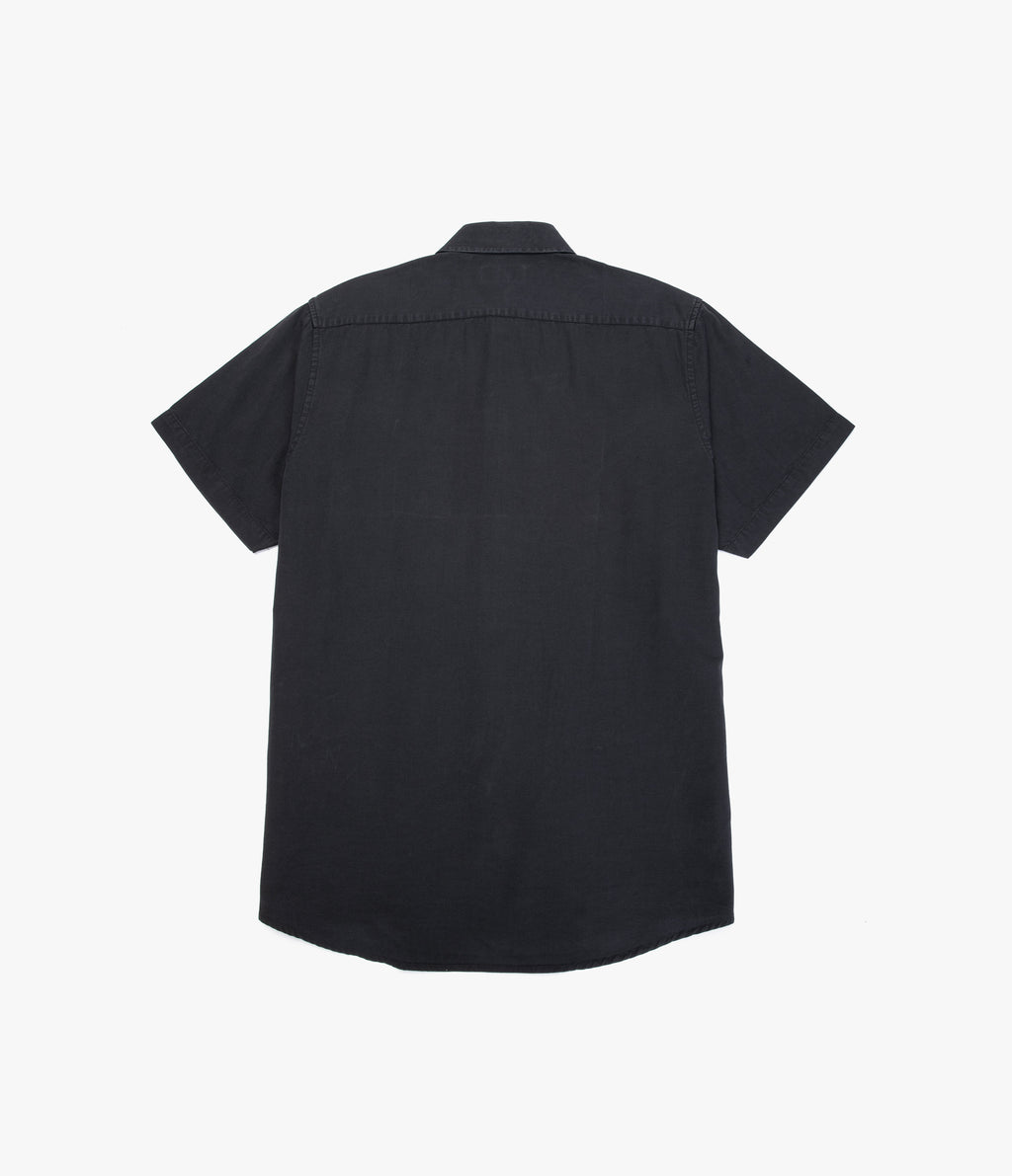 Camisa Hombre Tencell Manga Corta Gris Marengo Leo