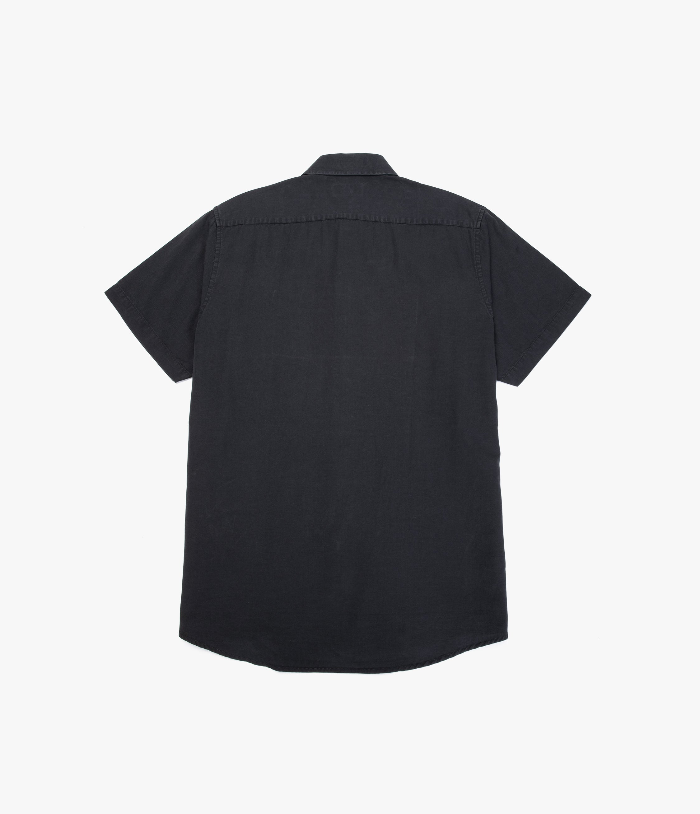 Camisa Hombre Tencell Manga Corta Gris Marengo Leo