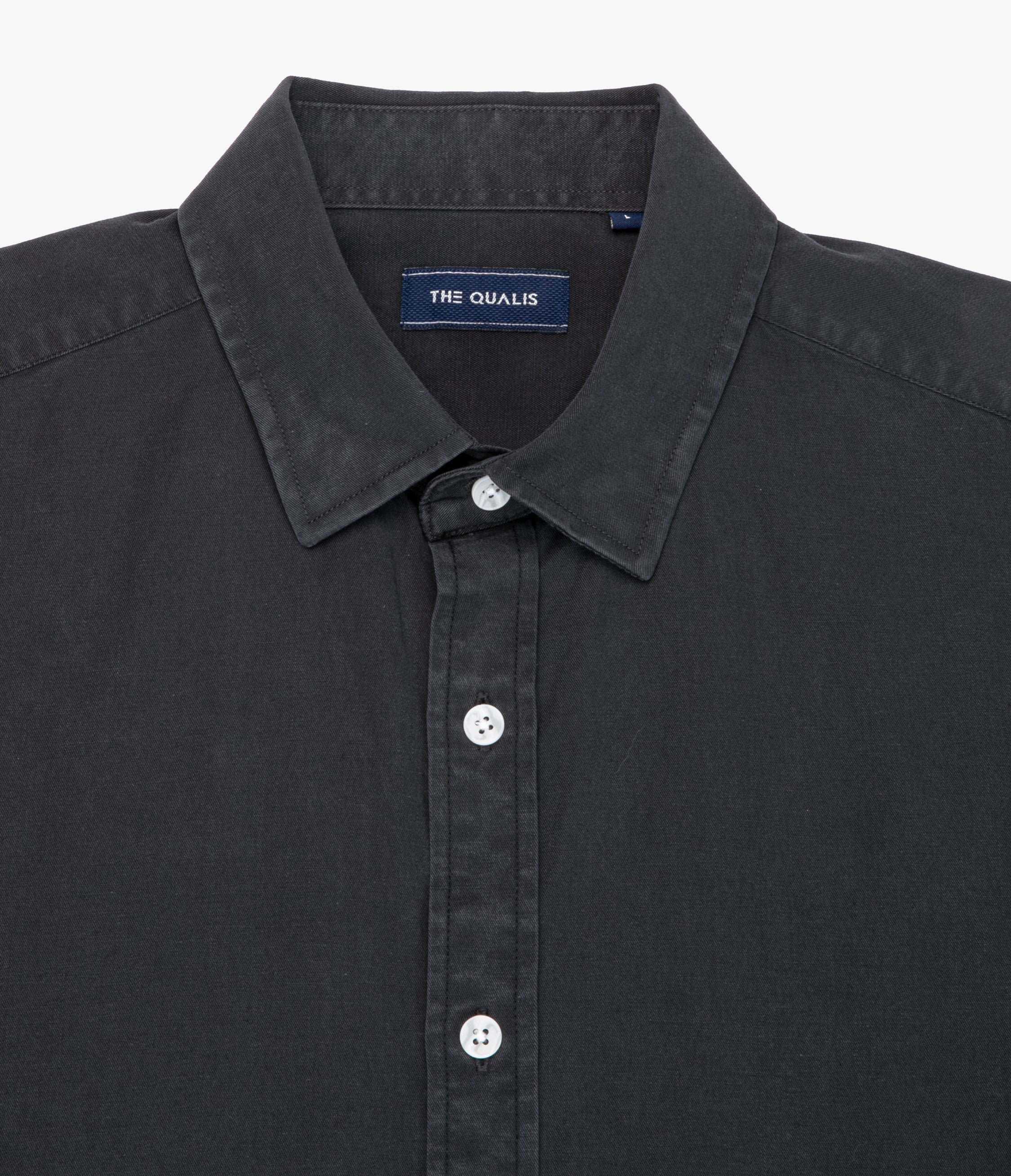 Camisa Hombre Tencell Manga Corta Gris Marengo Leo