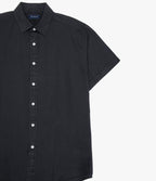 Camisa Hombre Tencell Manga Corta Gris Marengo Leo