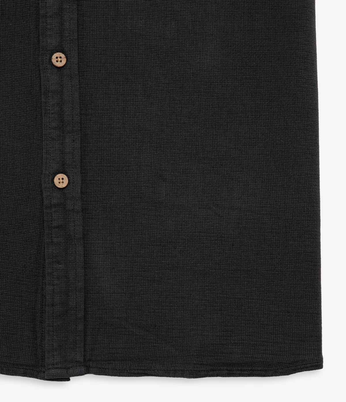 Camisa Hombre Lino Manga Corta Gris Marengo Waffle