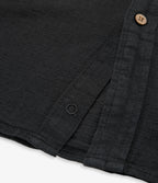 Camisa Hombre Lino Manga Corta Gris Marengo Waffle