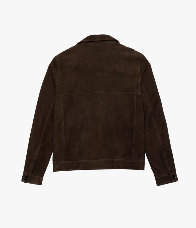 Chaqueta Hombre 100% Cuero Gamuza Café Matias