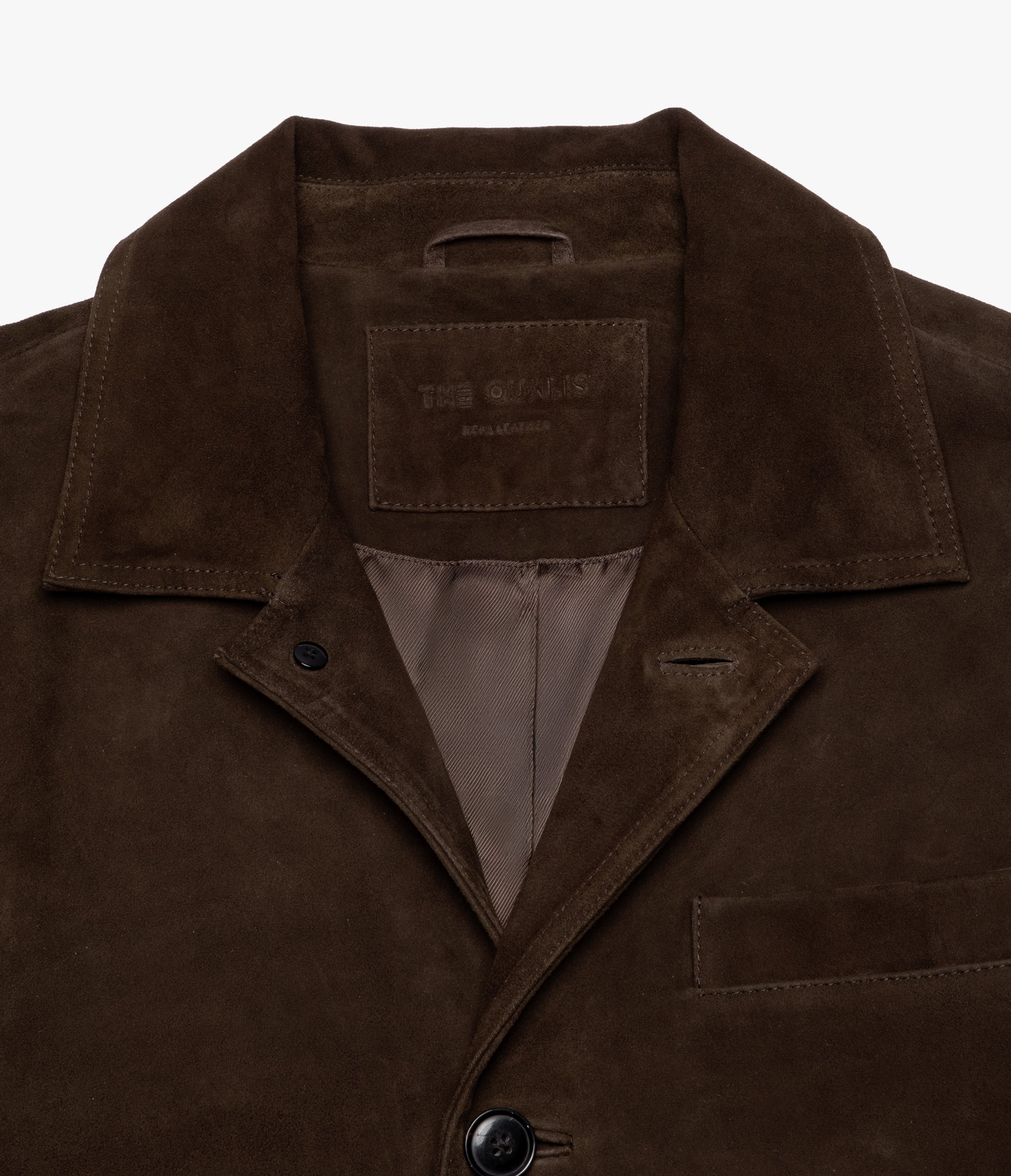 Chaqueta Hombre 100% Cuero Gamuza Café Matias