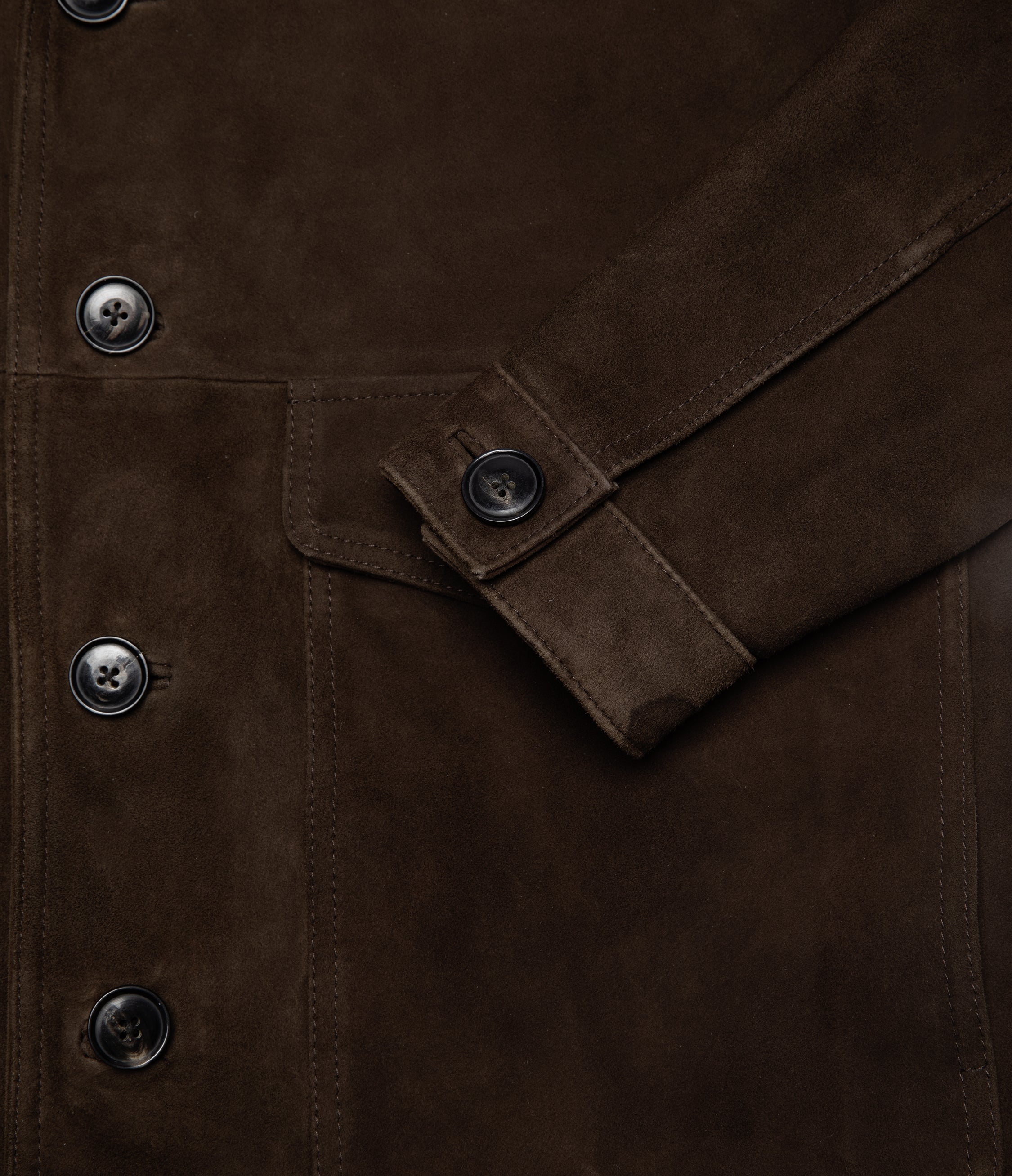 Chaqueta Hombre 100% Cuero Gamuza Café Matias