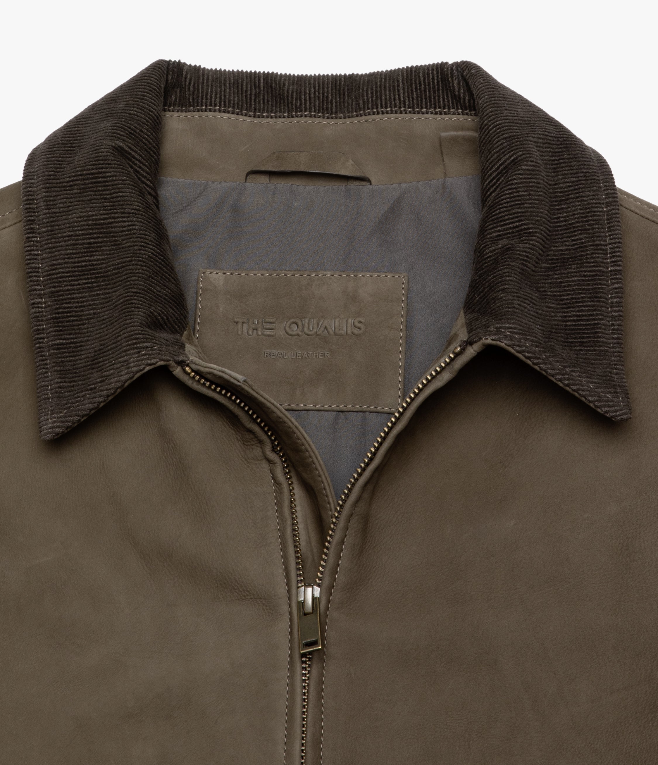 Chaqueta Hombre 100% Cuero Cuello Cotelé Paul
